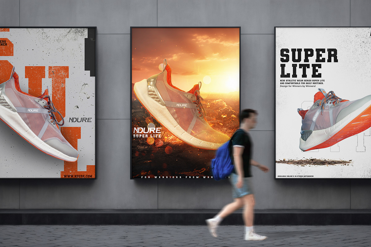 SHOES BANNER athletics Adidas Shoes nikeshoes Nike Shoes fitness Advertising  Graphic Designer gym ndure shoes