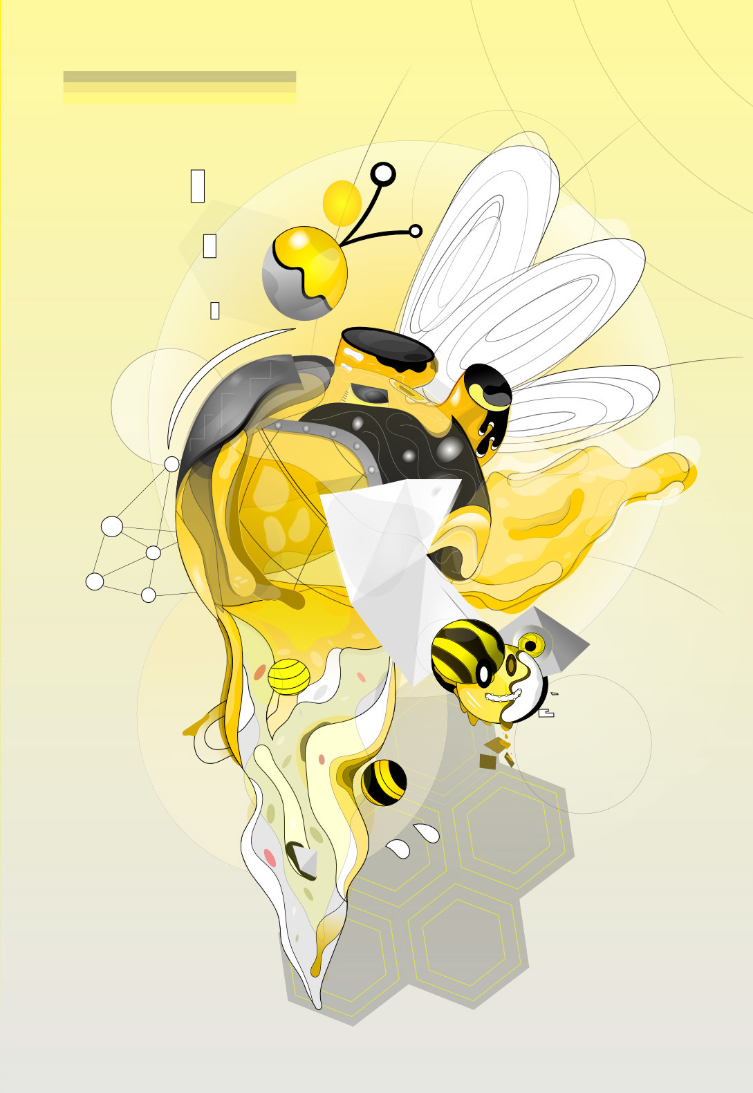bumble-bee praying mantis ladybug insectos Insects vector inkscape ixnivek Kevin Philippe abstract