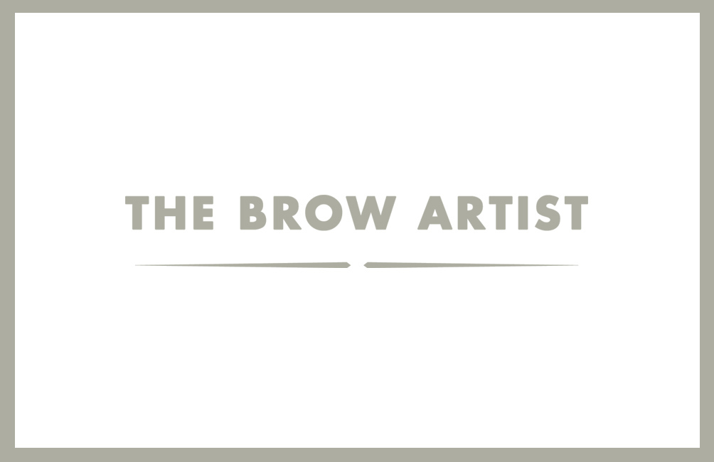 brow artist eyebrows dublin cosmetics business logo Futura bold georgian Logotype female woman Business Cards brand identity