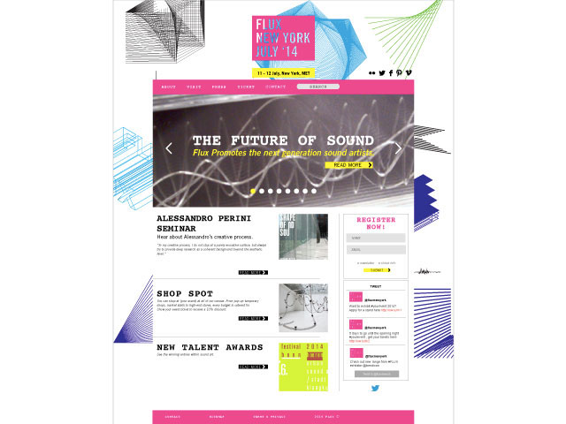 Poster Design soundart event annual event web layout design for music sound Soundwaves shapes creative process