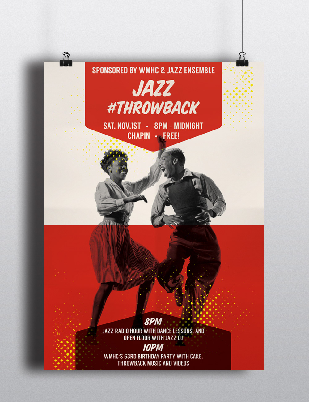 poster Poster Design Mount Holyoke College MHC vintage jazz