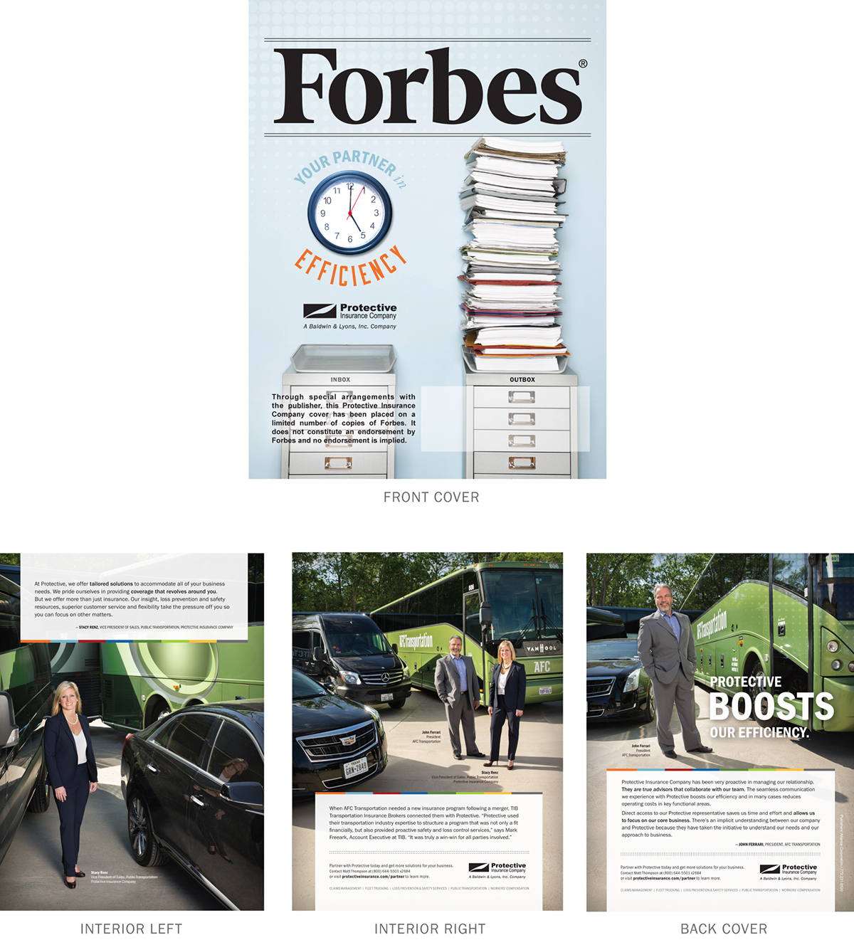 Advertising  insurance Magazine Wrap Forbes Cover wrap Testimonial