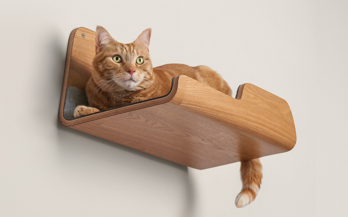 bentwood CatFurniture catperch furniture midcentury minimal Perch Pet plywood Scandinavian