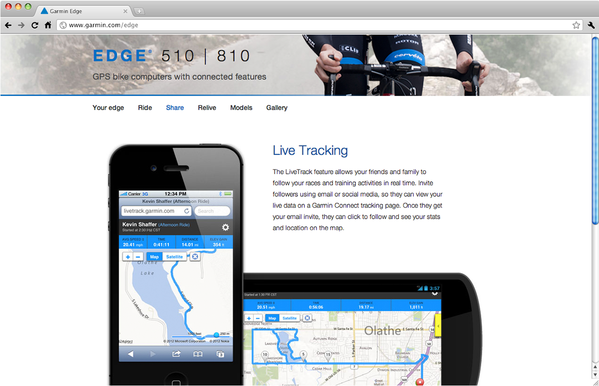 Cycling interactive Web