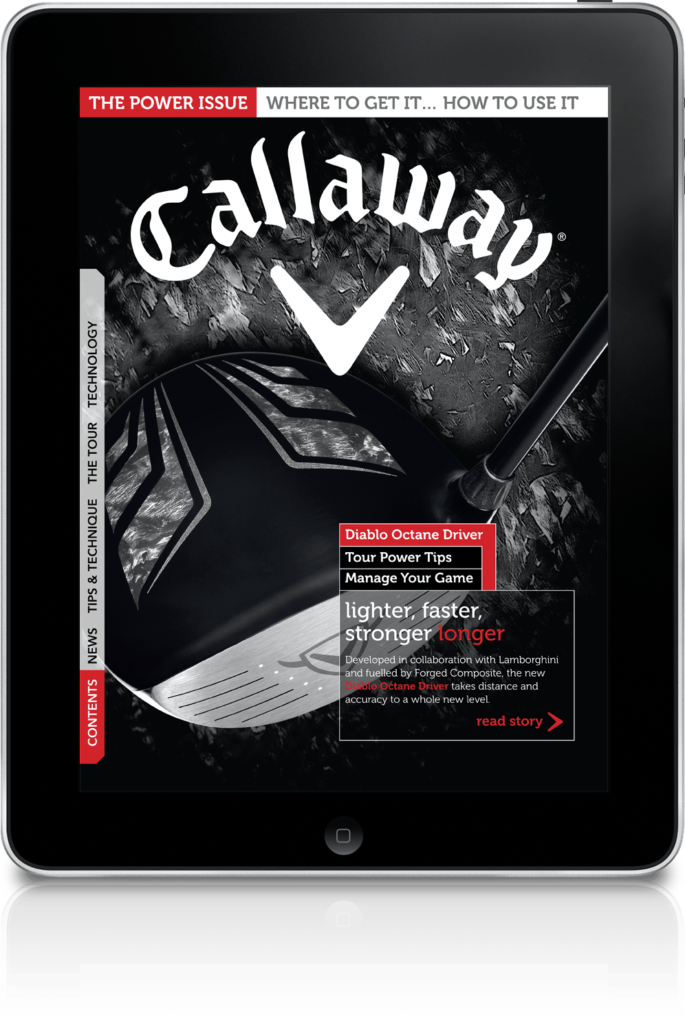 Callaway Golf iPad Magazine conceptual interactive