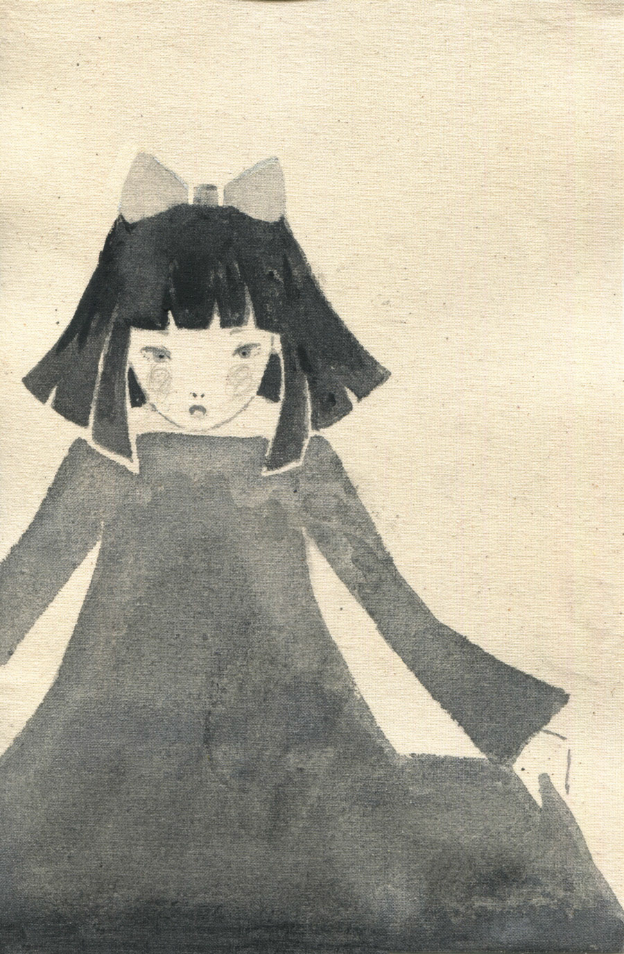 monochrome Drawing  ILLUSTRATION  japan cut book art design people