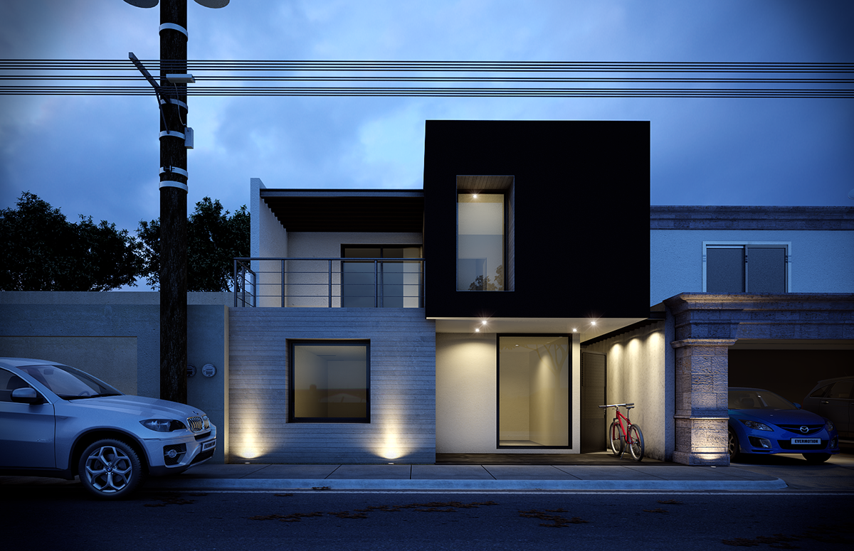 house design viz CGI Minimalism contemporary black house