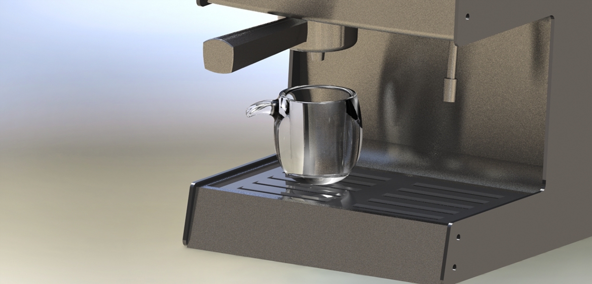 Solidworks AutoCAD espresso machine Retro