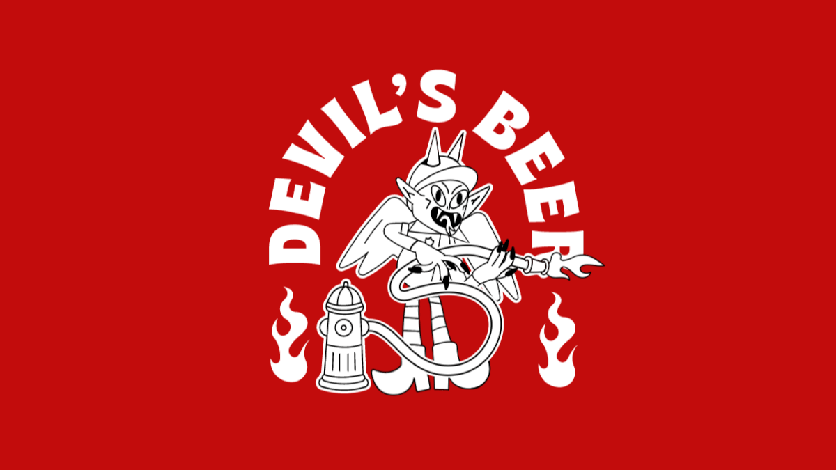 angel beer beer label brewery craft devil ILLUSTRATION  Label packaging design typography  