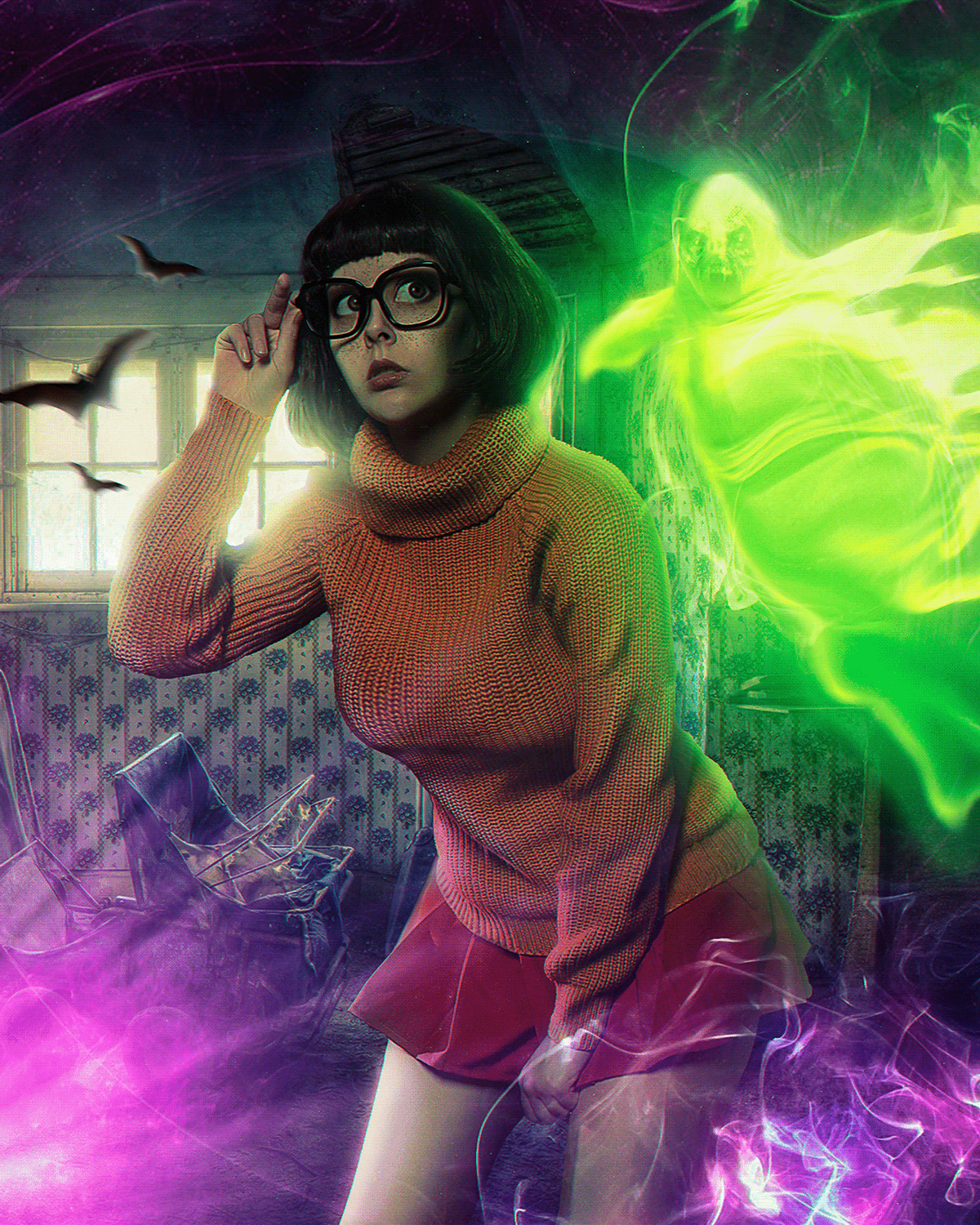 Cosplay Digital Art  fantasy manipulation photo editing portrait retouching  scooby doo velma woman