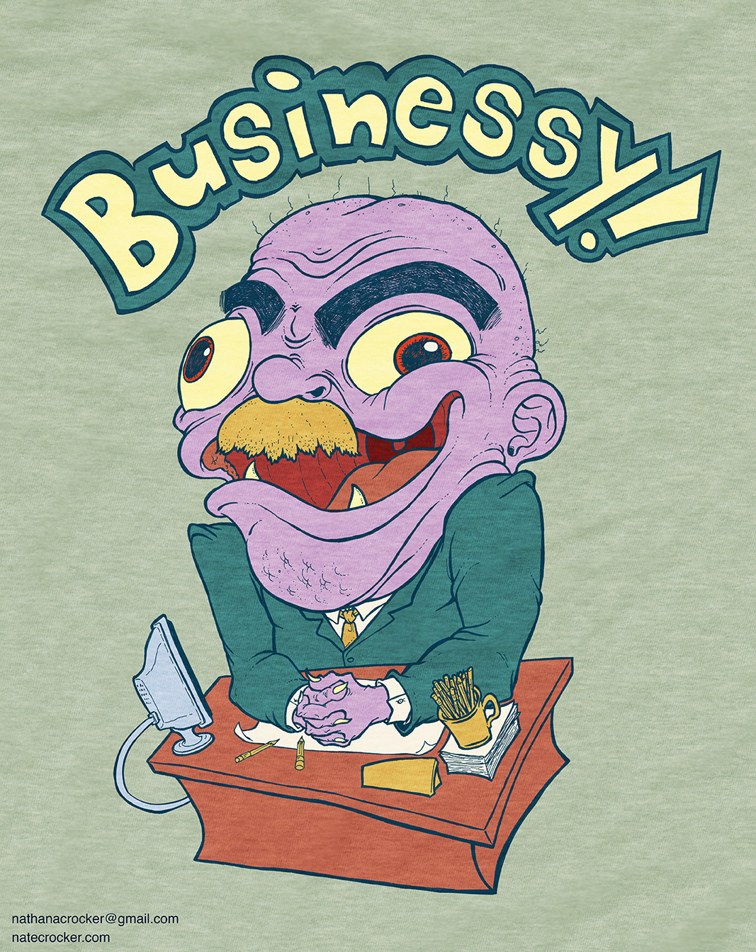 shirt design Cartoons humor wacky photoshop acrylic editorial detailed color colorful