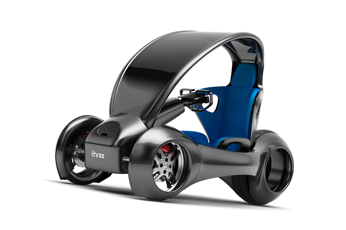trike car automotive   Nature toucan biomimicry nthree concept lightweight speed fast electric hybrid race future