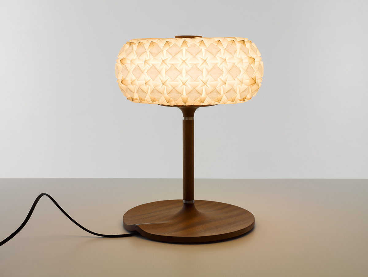 light lighting Lamp table lamp origami  wood cnc mahogany