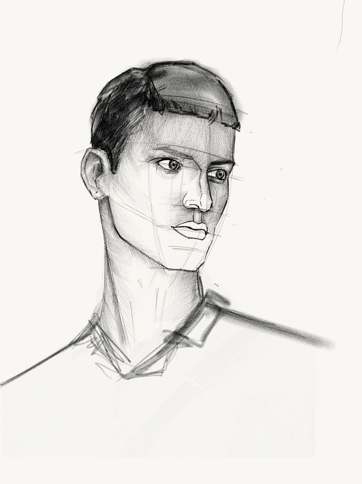 man portrait number31 pencil applepencil AdobeSketch malen pro ipadpro портрет карандаш цифровоеискусство
