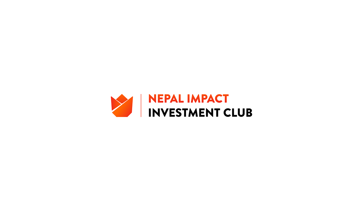 nepal impact Investment club logo design orange tulip mountains