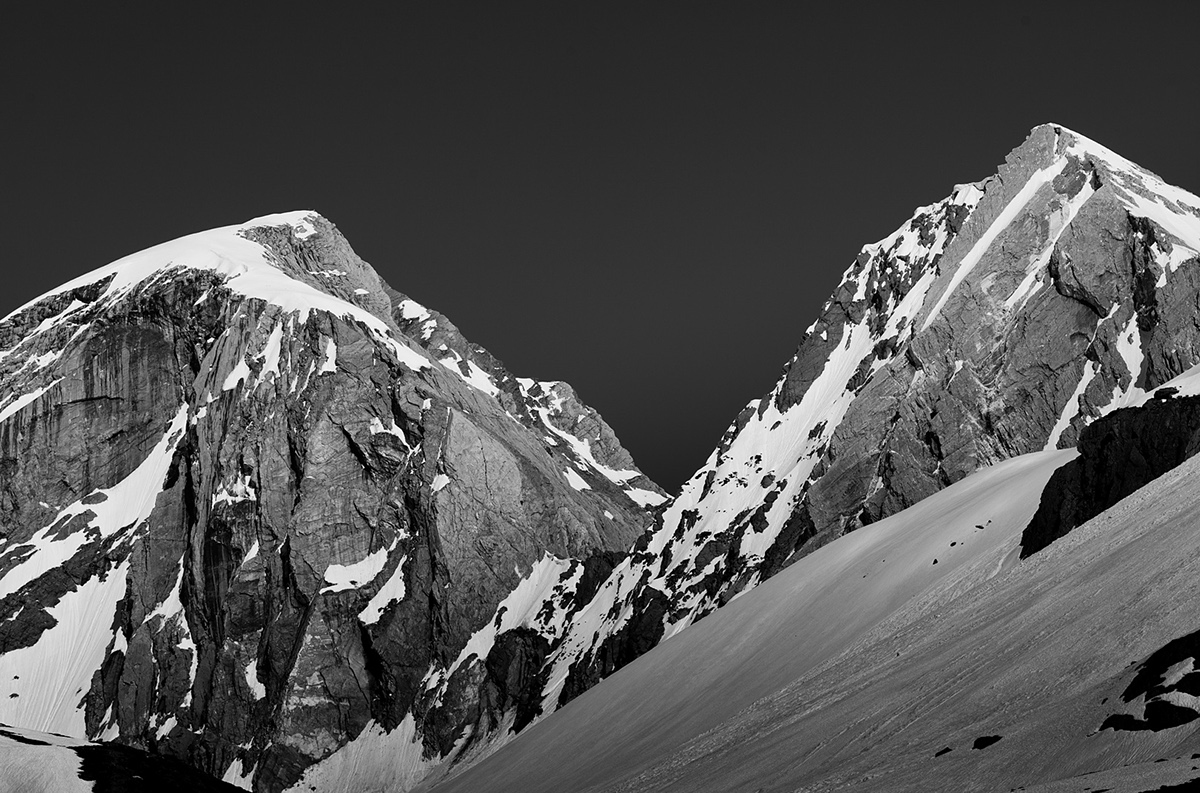 dolomites mountains ice glacier snow b&w black White alpine alps val venosta vinschgau