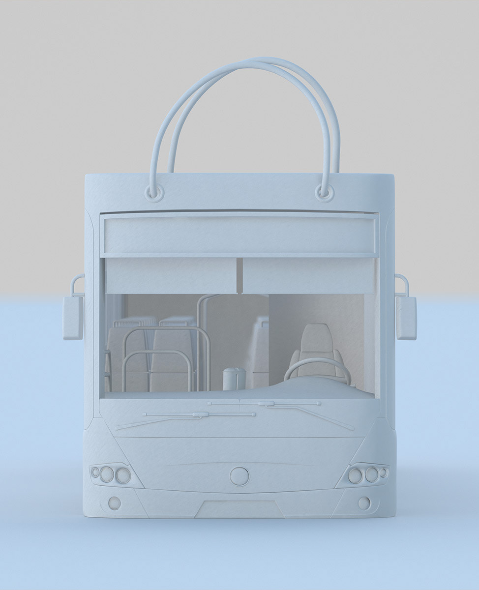 3D ILLUSTRATION  shopping bag maxon c4d cinema 4d modelling Render