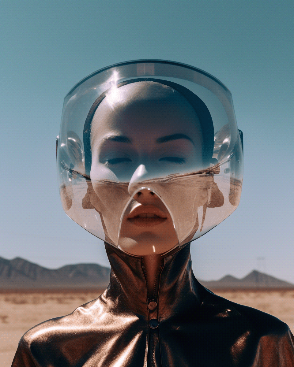 portrait portraits model Face mask burningman coachella surreal desert surreal