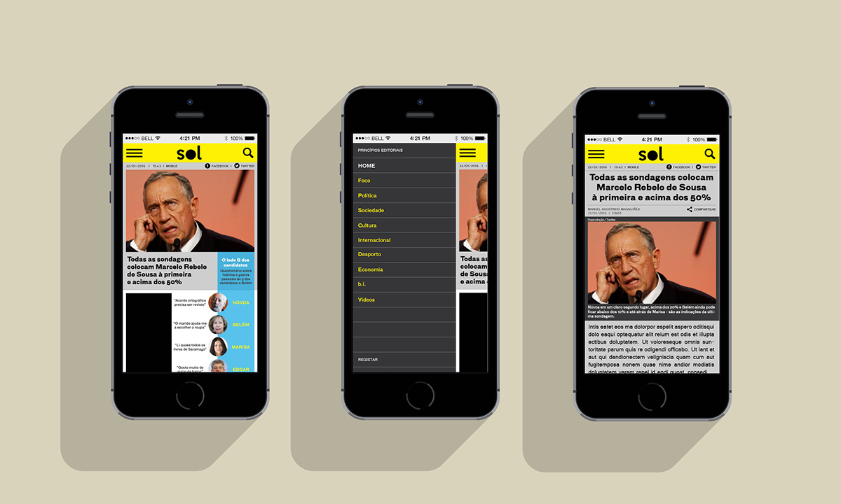 newspaper iphone app redesign