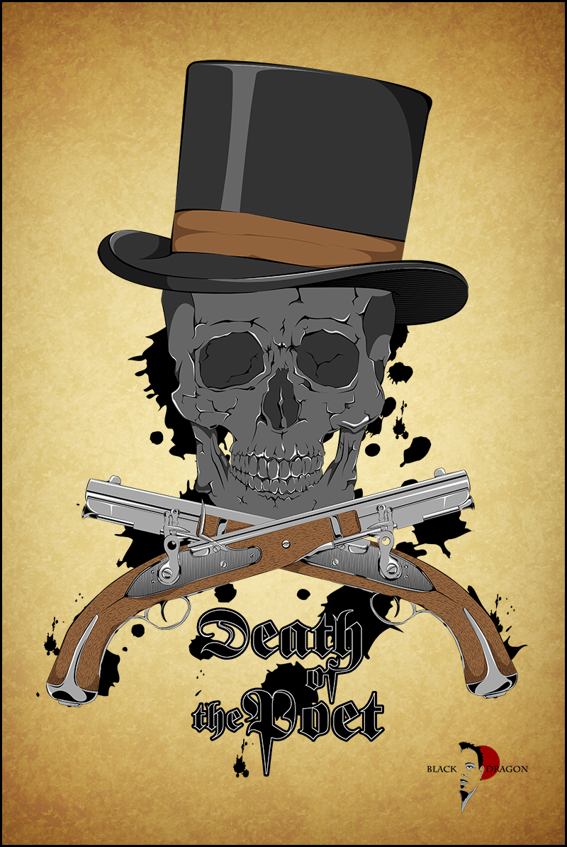 death poet Gun skull stovepipe hat