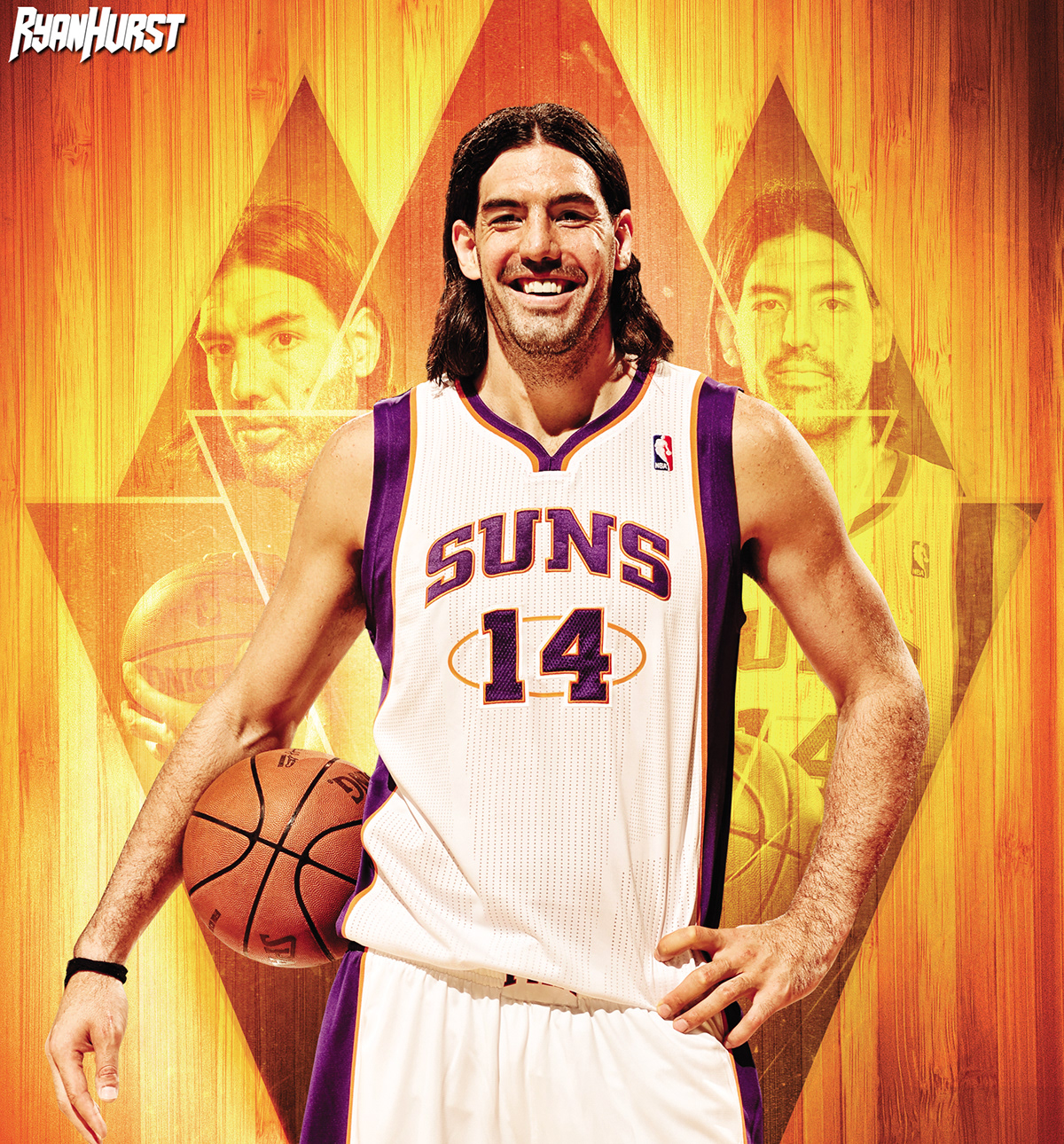 Phoenix Suns  phx michael beasley game program game programs free throw cover covers ryan hurst rhurst  NBA Basketball