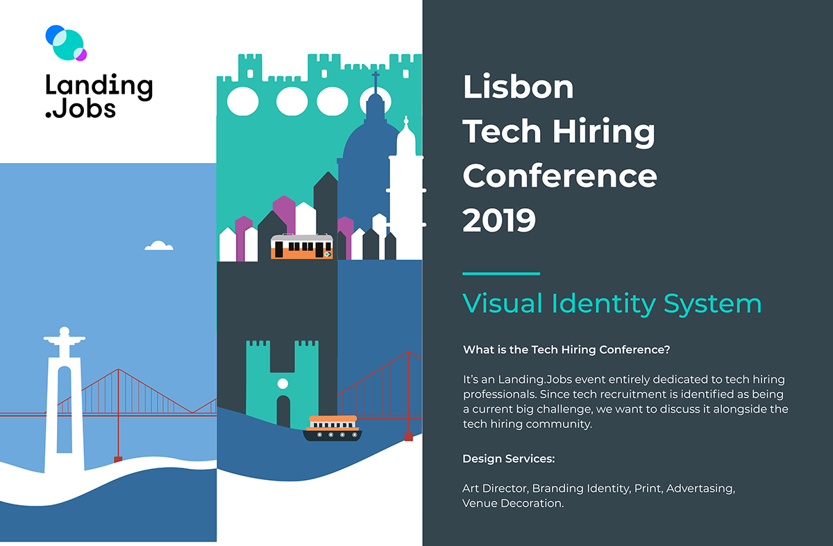 branding  design identity ilustration Lisbon tech venue decoration visual identity
