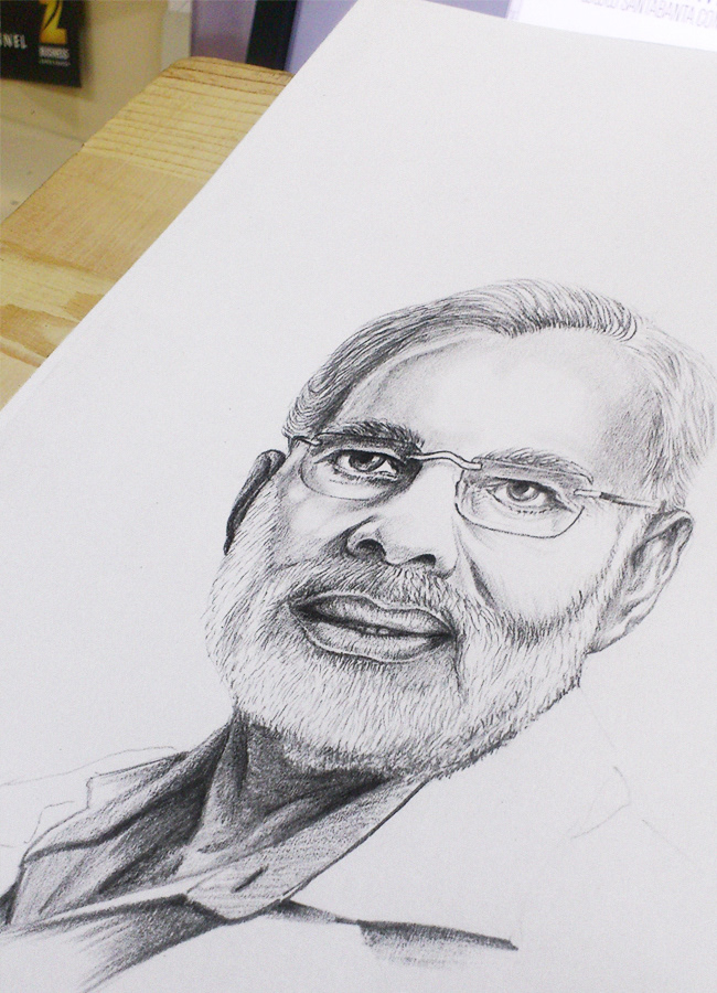 Narendra Modi - Shami - Drawings & Illustration, People & Figures,  Political & Military Figures - ArtPal