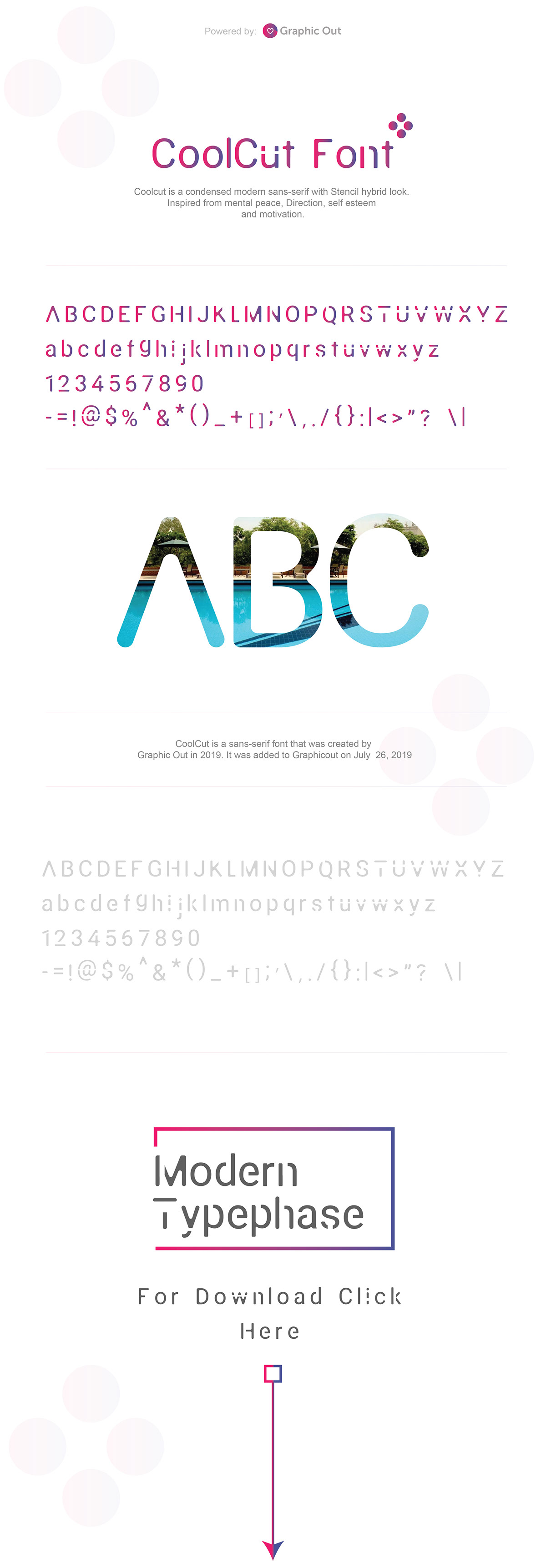 Coolcut font Behance typography   modernfont sans-serif stencil hybrid look design Graphic Out Graphicout