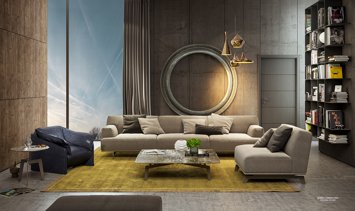 Candelero poliform digital 3D Interior design furniture V-ray 3dsmax