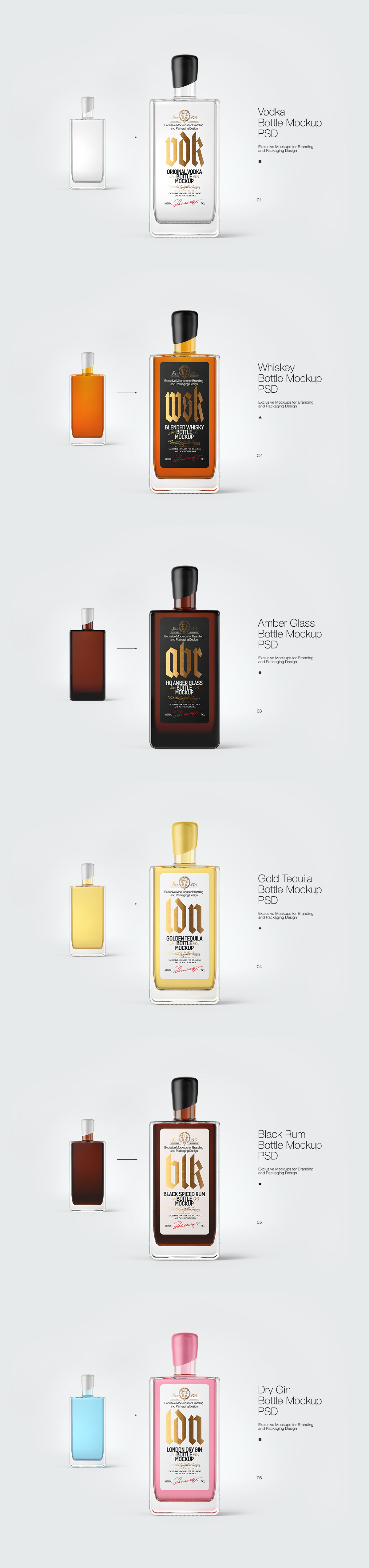 Download 6 Spirits Bottles Psd Mockups On Behance Yellowimages Mockups