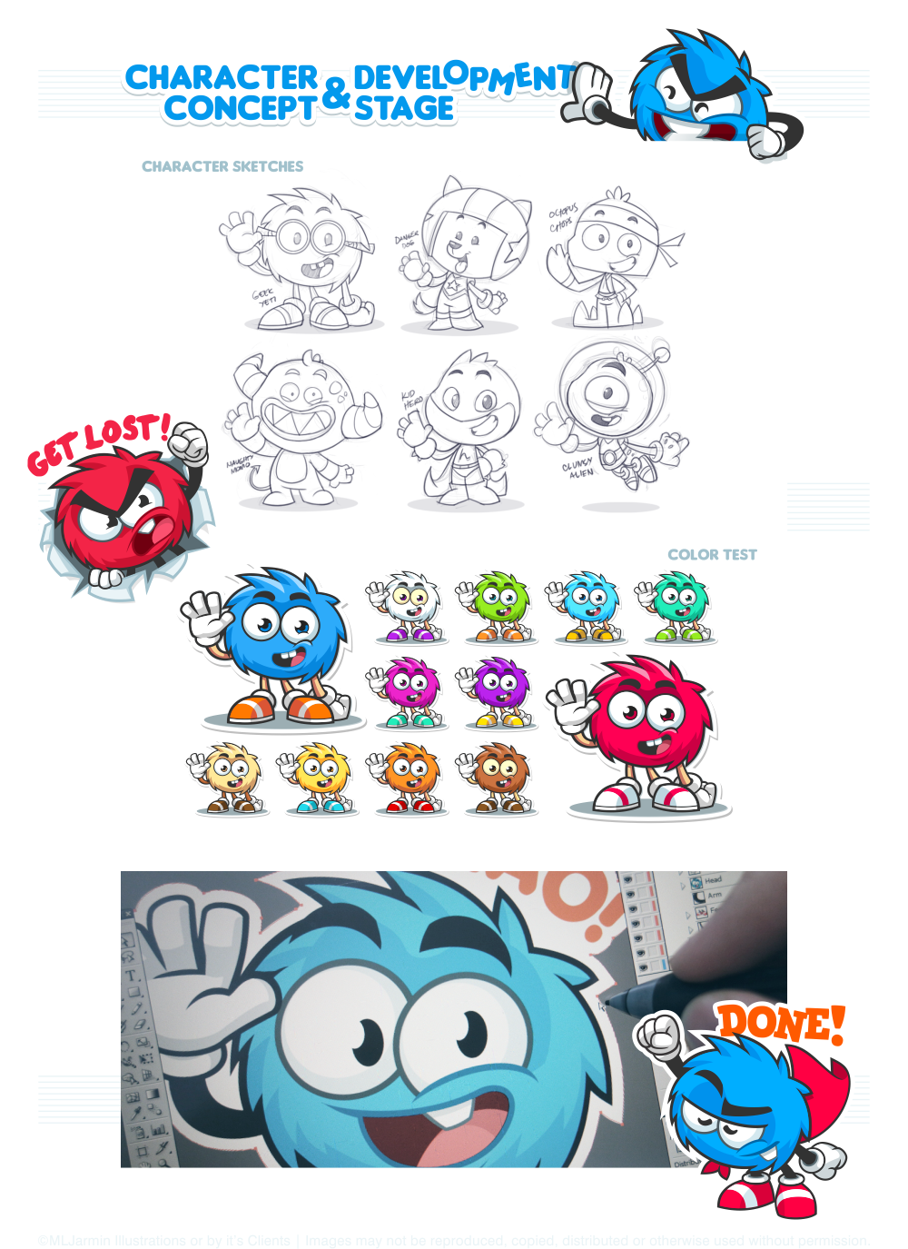 messenger mobile messaging stickers mascot design sticker set