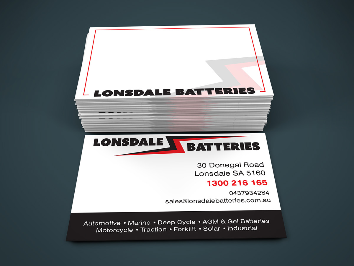 business card logo battery flyer stationary