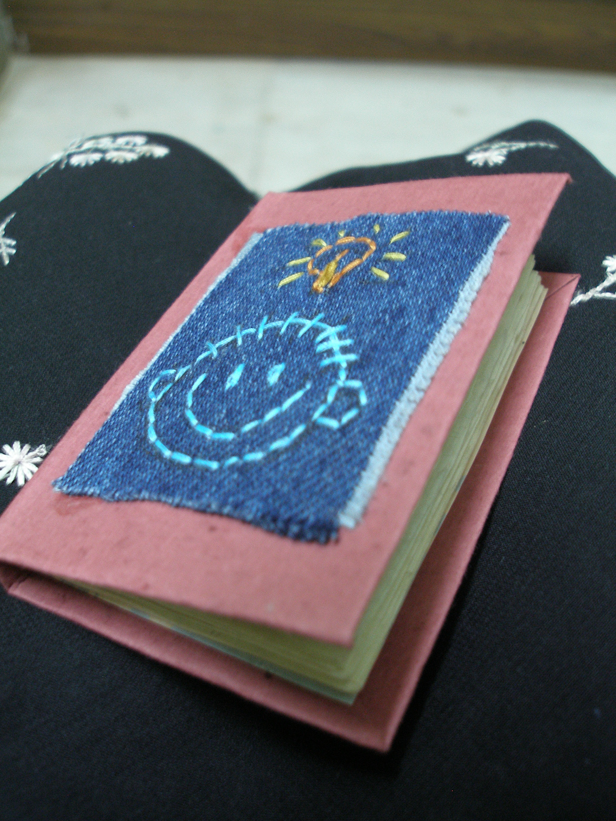 Embroidery handmade sketchbook