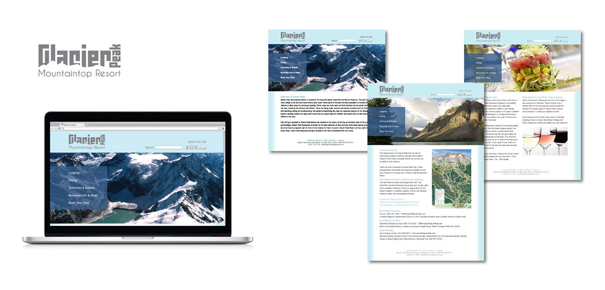 comp Glacier Peak resort Web Design  Website