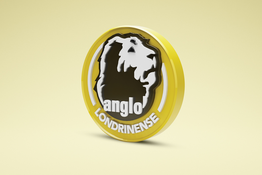 design 3D Render Logotype brand anglo lion londrinense escolas Schools cinema 4d Illustrator