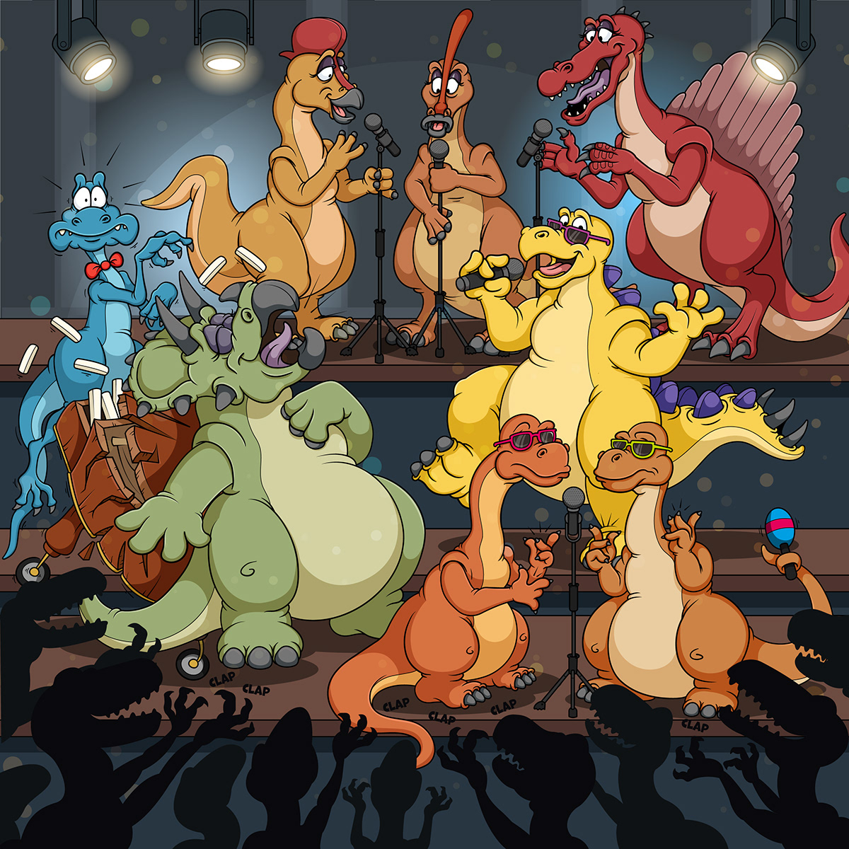 cartoon band cartoon dinosaur  cute dinosaurs Dinosaur dinosaur cartoons dinosaurs live music music cartoon