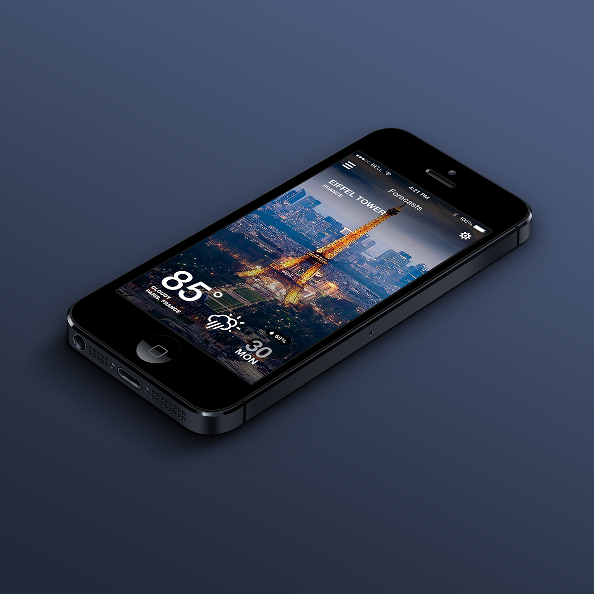 ios7 iOS App app mobile weather forecast iphone app iphone UI