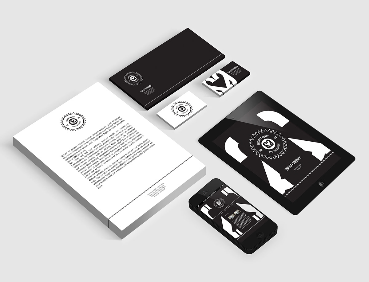 twenty logo Logotype stationary brand graphic design editorial