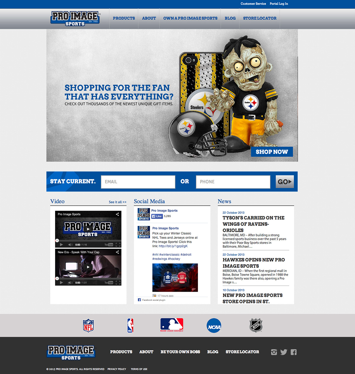 Pro Image Sports sports Website design