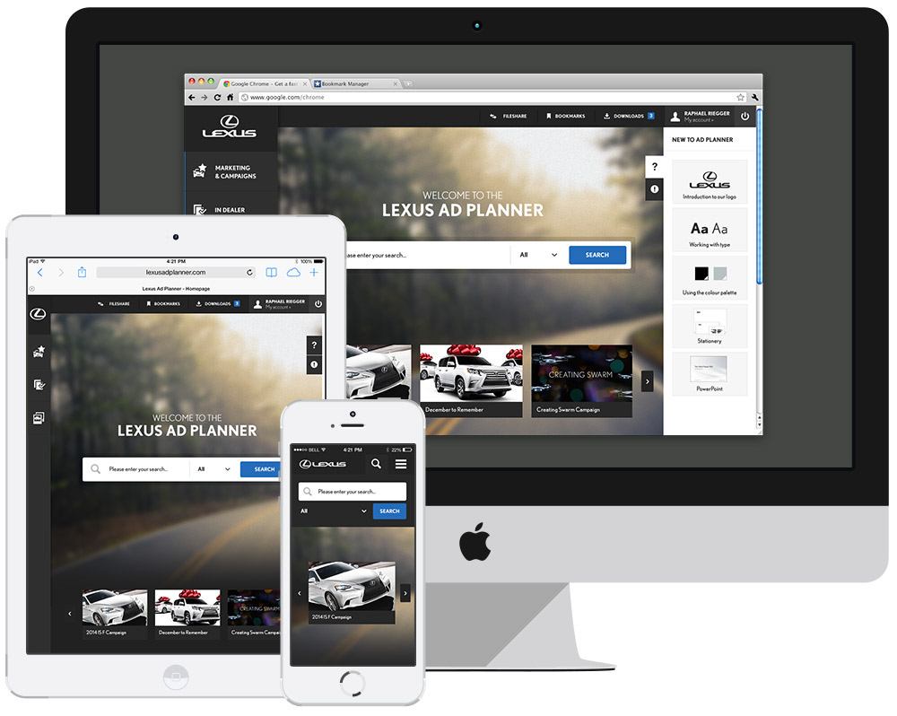 Lexus dashboard UI ux interface design interaction desgin portal Intranet