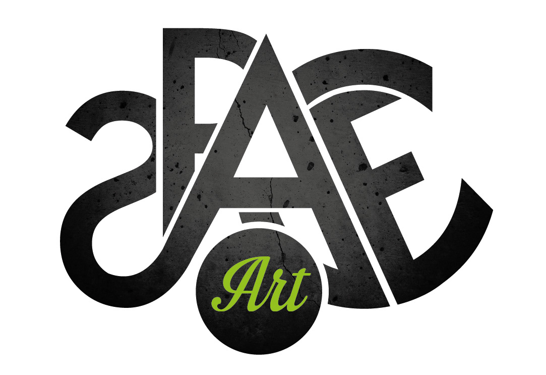 Logotype Futura grunge art spaceart artblog Blog green gray Illustrator logo