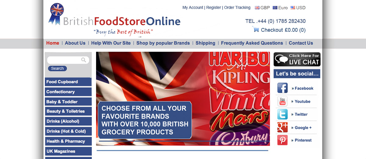 British Food Store online Expats Supermarket Consulting