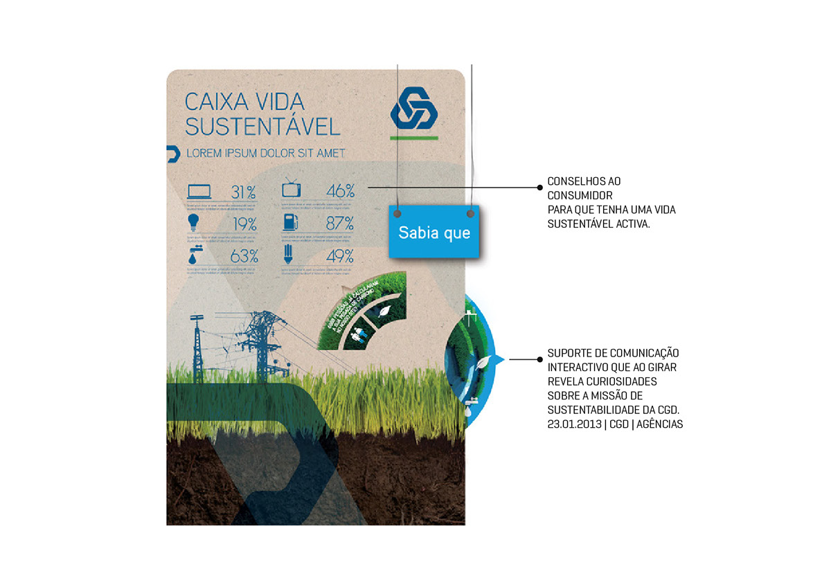 CGD Caixa Geral depositos brochura sustentabilidade Relatório qrcode on-line Responsive Design Web print flyer