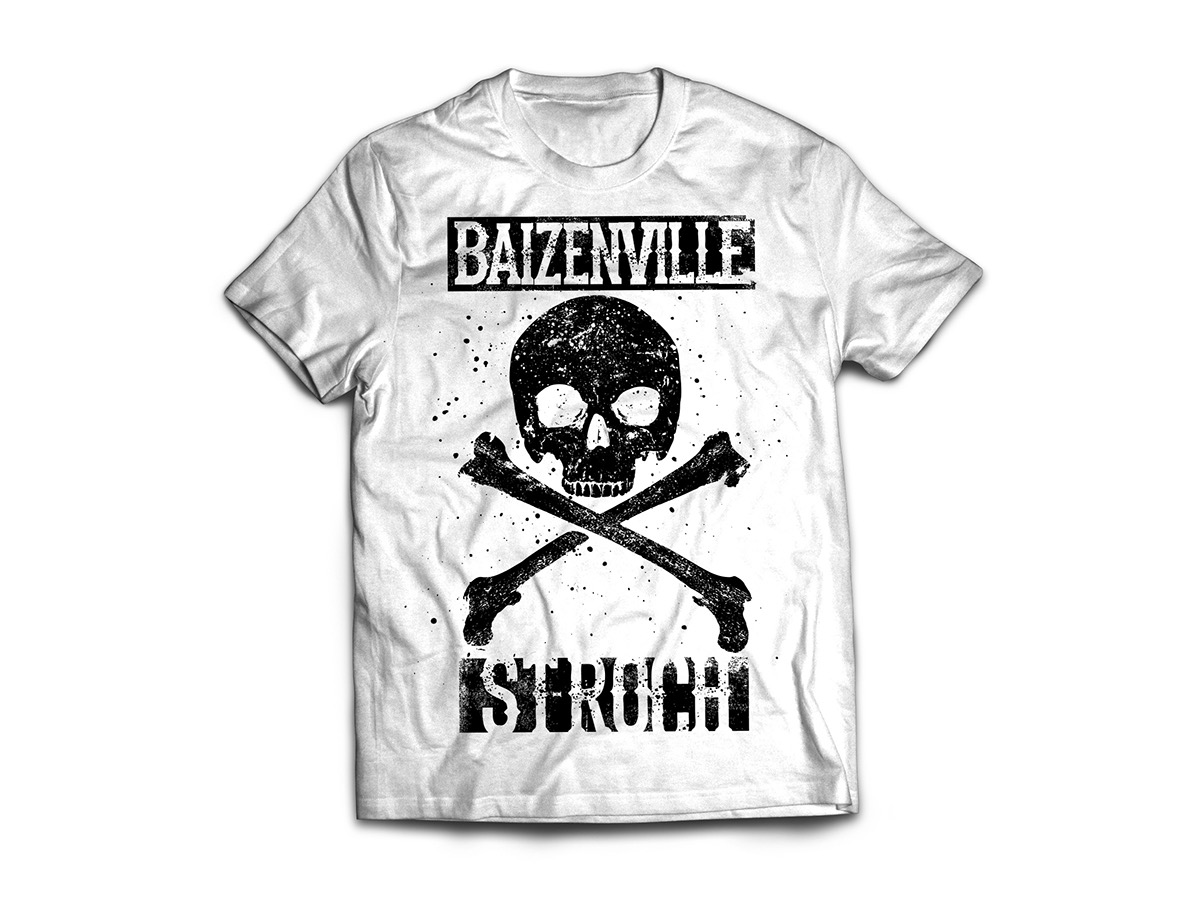 t-shirt design baizenville creative skull black