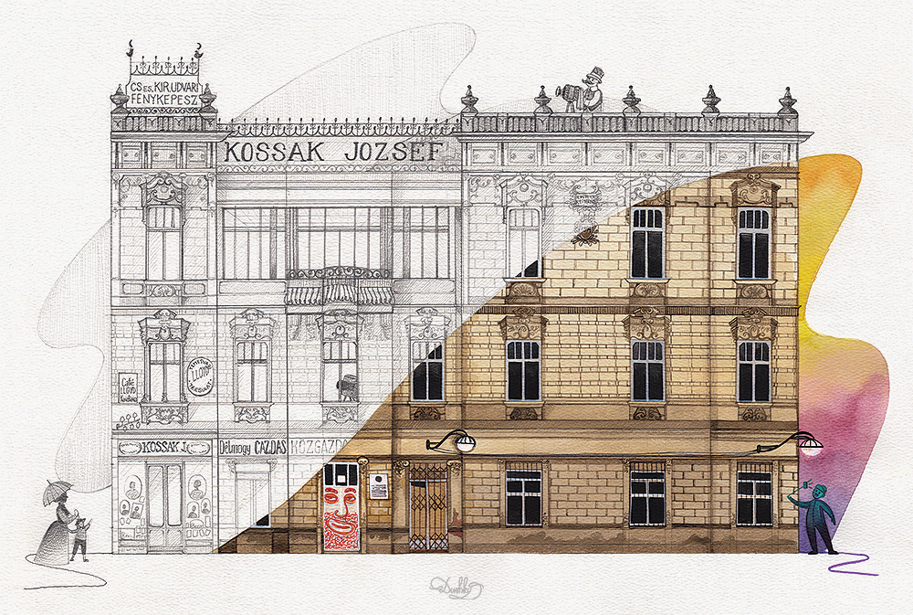 architecture building heritage postcard print print art romania timisoara