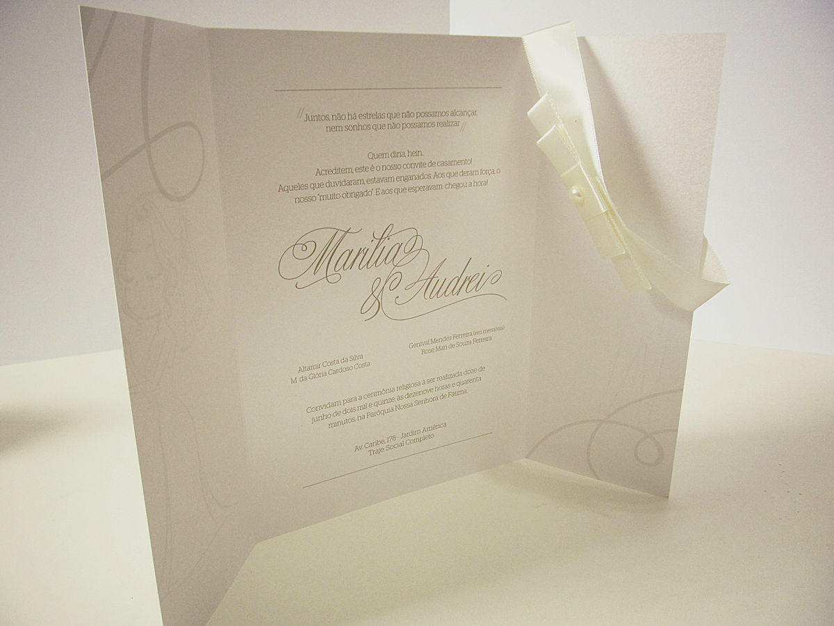 wedding Invitation invite pantone pearl Rabiscario Character gold paper inspiration Booklet sketch editorial type