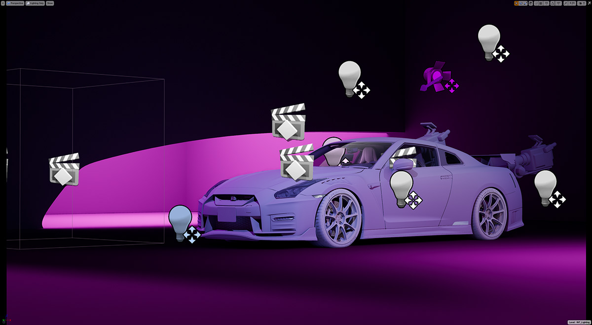 3D animation  automotive   CGI engine GTR nismo Nissan rtx Unreal