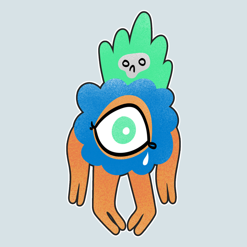 stickers monsters creepy cute eye eyeball emotions emoticons print