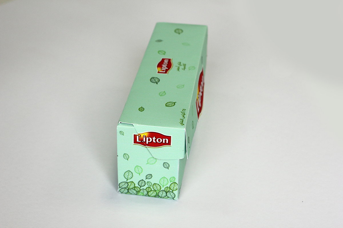 green Lipton tea rebranding repackaging package design illustrating leaves