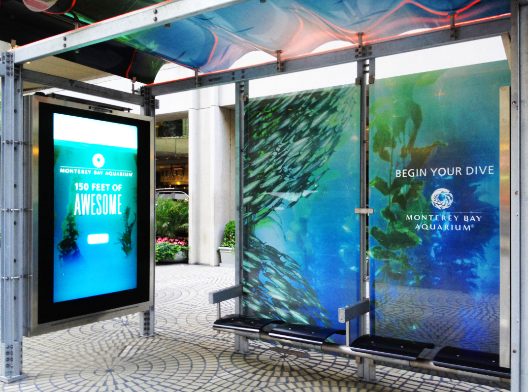 Monterey Bay Aquarium Interactive Bus Shelter interactive aquarium digital digital design